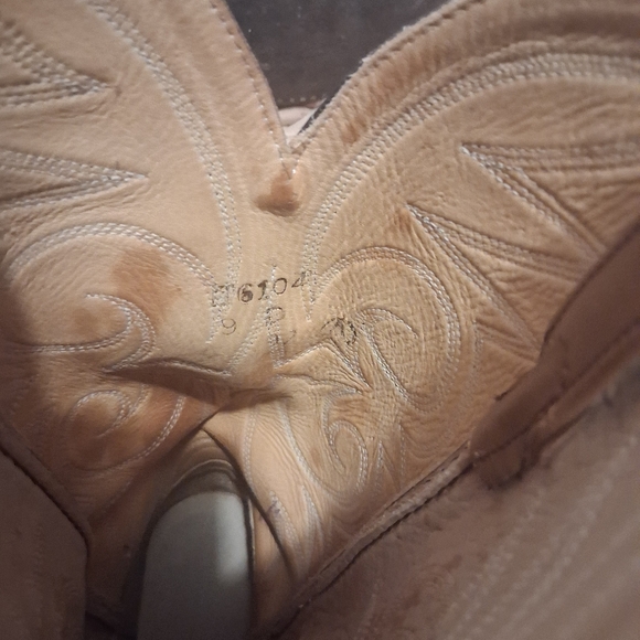 Vintage Leather Mens Brown Cowboy Boots Weatern Rodeo 9 - Picture 6 of 7